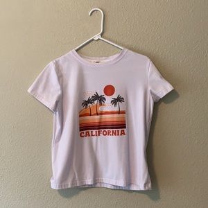A white California T-shirt